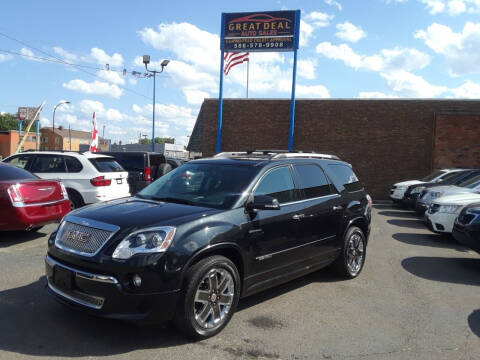 2012 GMC Acadia for sale at GREAT DEAL AUTO SALES in Center Line MI