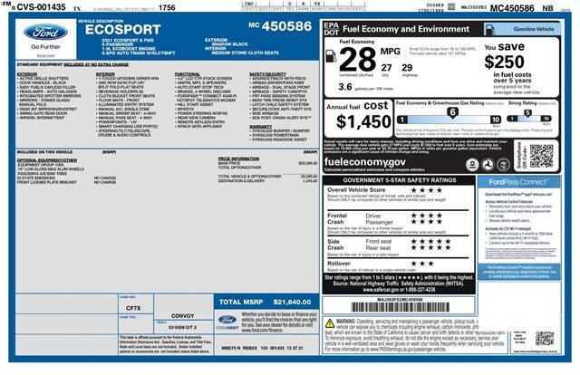 2021 Ford EcoSport S