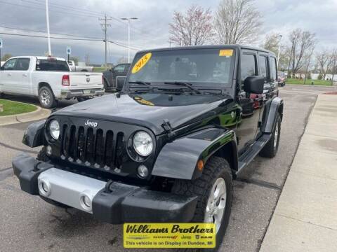 2015 Jeep Wrangler Unlimited for sale at Williams Brothers Pre-Owned Clinton in Clinton MI
