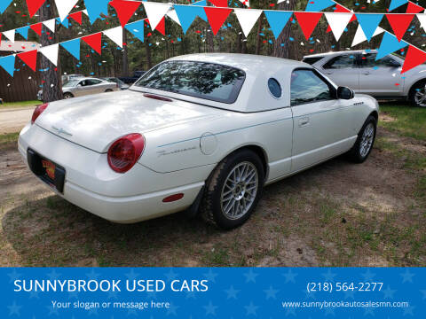 2003 Ford Thunderbird for sale at SUNNYBROOK USED CARS in Menahga MN