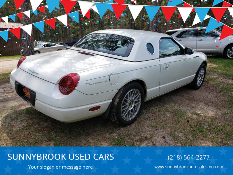 2003 Ford Thunderbird for sale at SUNNYBROOK USED CARS in Menahga MN