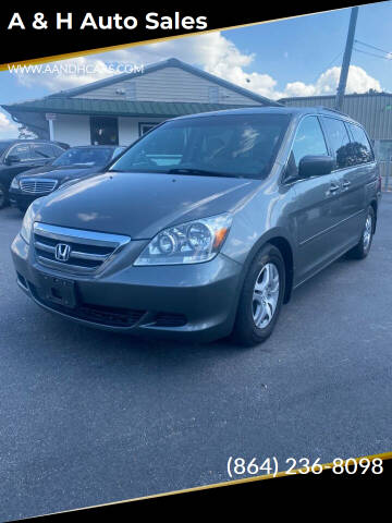 2007 Honda Odyssey for sale at A & H Auto Sales in Greenville SC