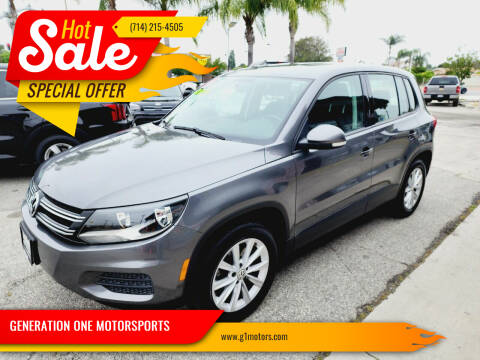 2017 Volkswagen Tiguan for sale at GENERATION ONE MOTORSPORTS in La Habra CA