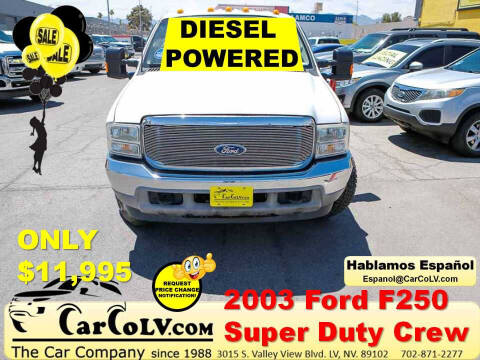 2003 Ford F-250 Super Duty for sale at The Car Company in Las Vegas NV
