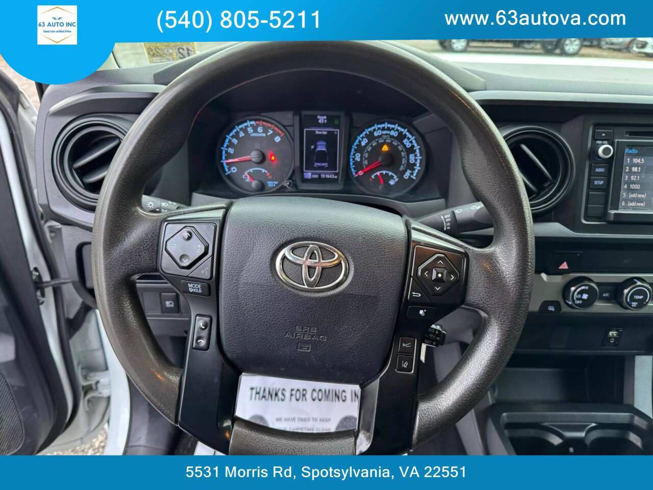 2019 Toyota Tacoma for sale at 63 Auto Inc in Spotsylvania, VA