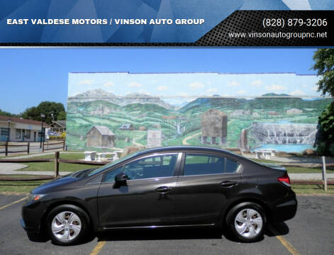 2013 Honda Civic for sale at EAST VALDESE MOTORS / VINSON AUTO GROUP in Valdese NC