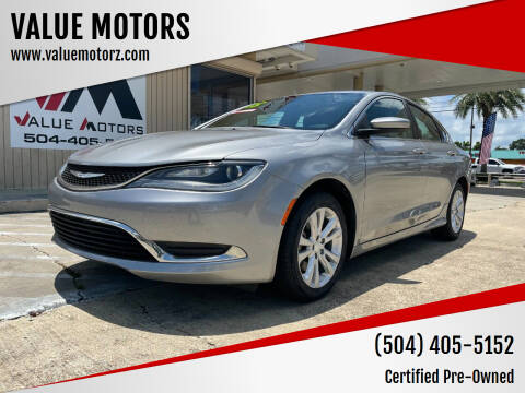 2015 Chrysler 200 for sale at VALUE MOTORS in Kenner LA