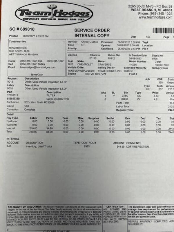 2023 Chevrolet Traverse Premier