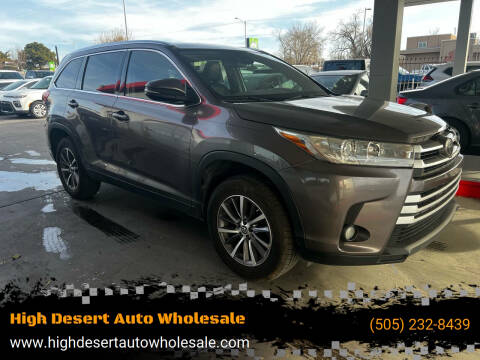 2019 Toyota Highlander for sale at High Desert Auto Wholesale in Albuquerque NM