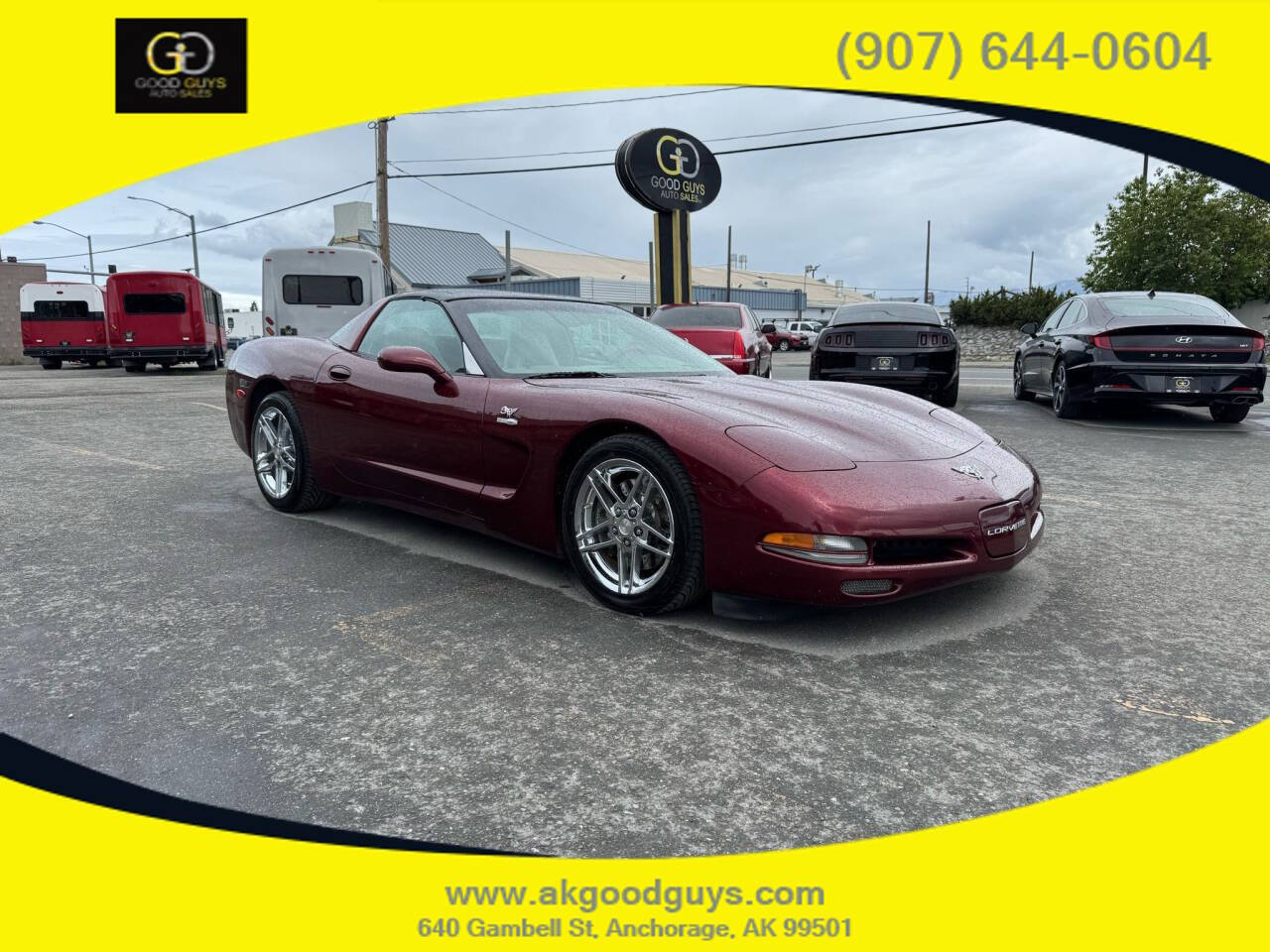 Red 2003 Chevrolet Corvette Base 2dr Coupe 1