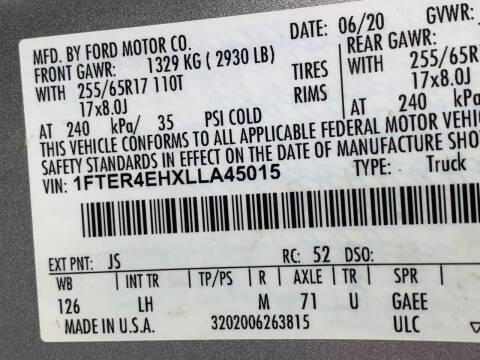 2020 Ford Ranger