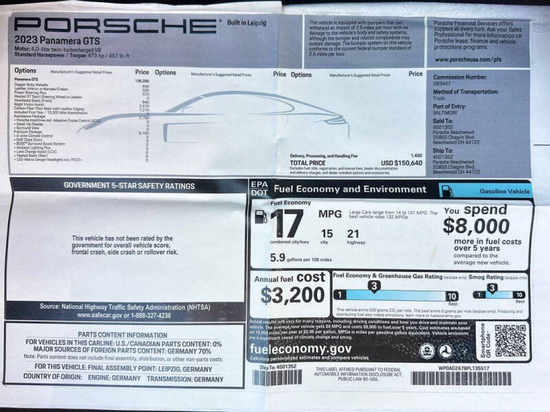 2023 Porsche Panamera GTS