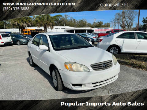 2003 Toyota Corolla for sale at Popular Imports Auto Sales in Gainesville FL