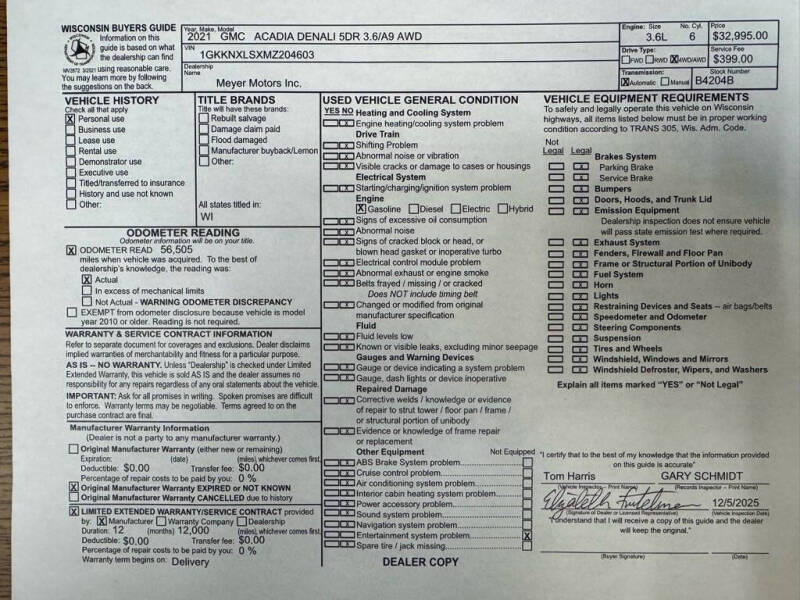 2021 GMC Acadia Denali