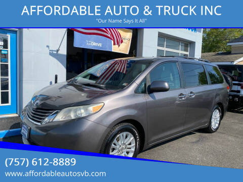2013 Toyota Sienna for sale at AFFORDABLE AUTO & TRUCK INC in Virginia Beach VA