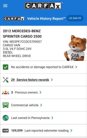 2012 Mercedes-Benz Sprinter 2500