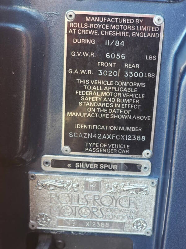 1985 Rolls-Royce Silver Spur