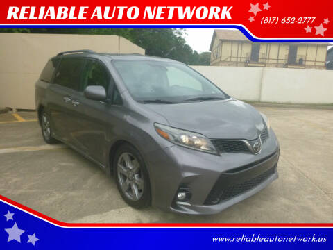2018 Toyota Sienna for sale at RELIABLE AUTO NETWORK in Arlington TX