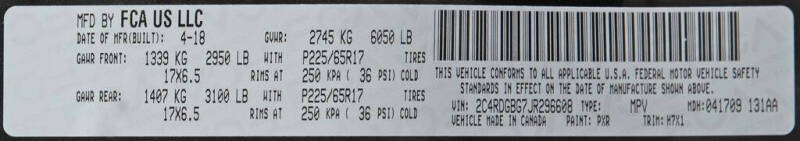 2018 Dodge Grand Caravan SE