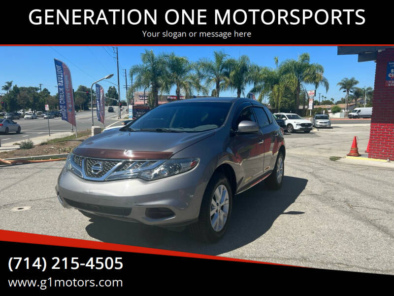 2011 Nissan Murano for sale at GENERATION ONE MOTORSPORTS in La Habra CA