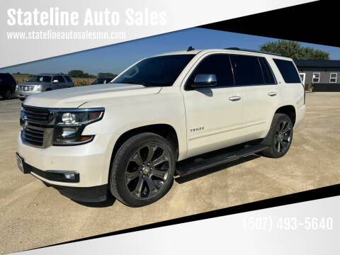 2015 Chevrolet Tahoe for sale at Stateline Auto Sales in Mabel MN