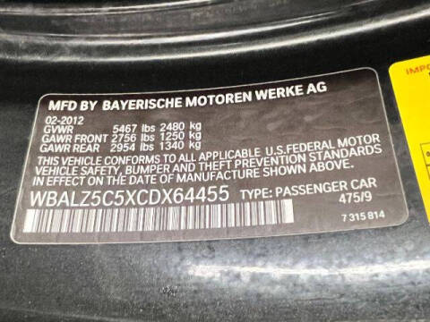 2012 BMW 6 Series 650i xDrive