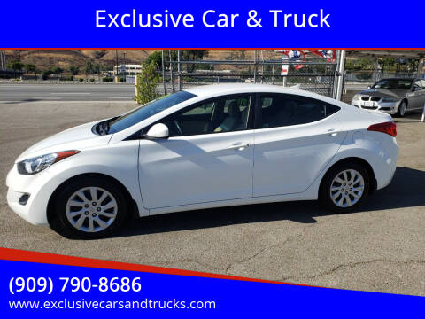 2013 Hyundai Elantra for sale at Exclusive Car & Truck in Yucaipa CA