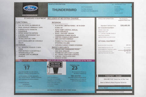 2002 Ford Thunderbird Deluxe