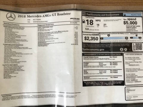 2018 Mercedes-Benz AMG GT