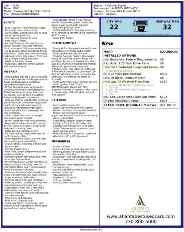 2016 GMC Terrain SLE-1