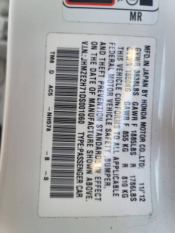 2013 Honda Insight EX