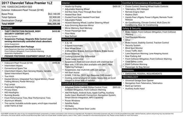 2017 Chevrolet Tahoe Premier