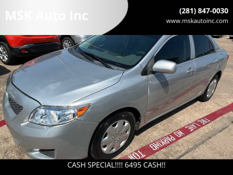 2010 Toyota Corolla for sale at MSK Auto Inc in Houston TX