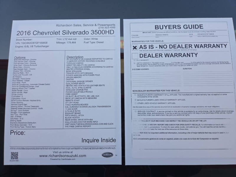 2016 Chevrolet Silverado 3500HD LTZ