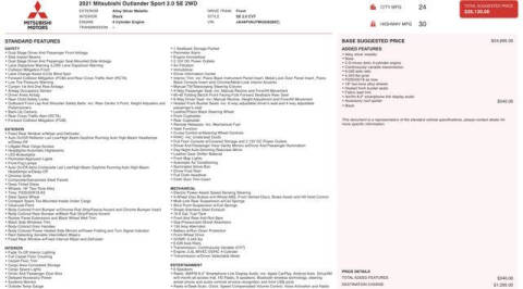 2021 Mitsubishi Outlander Sport SE