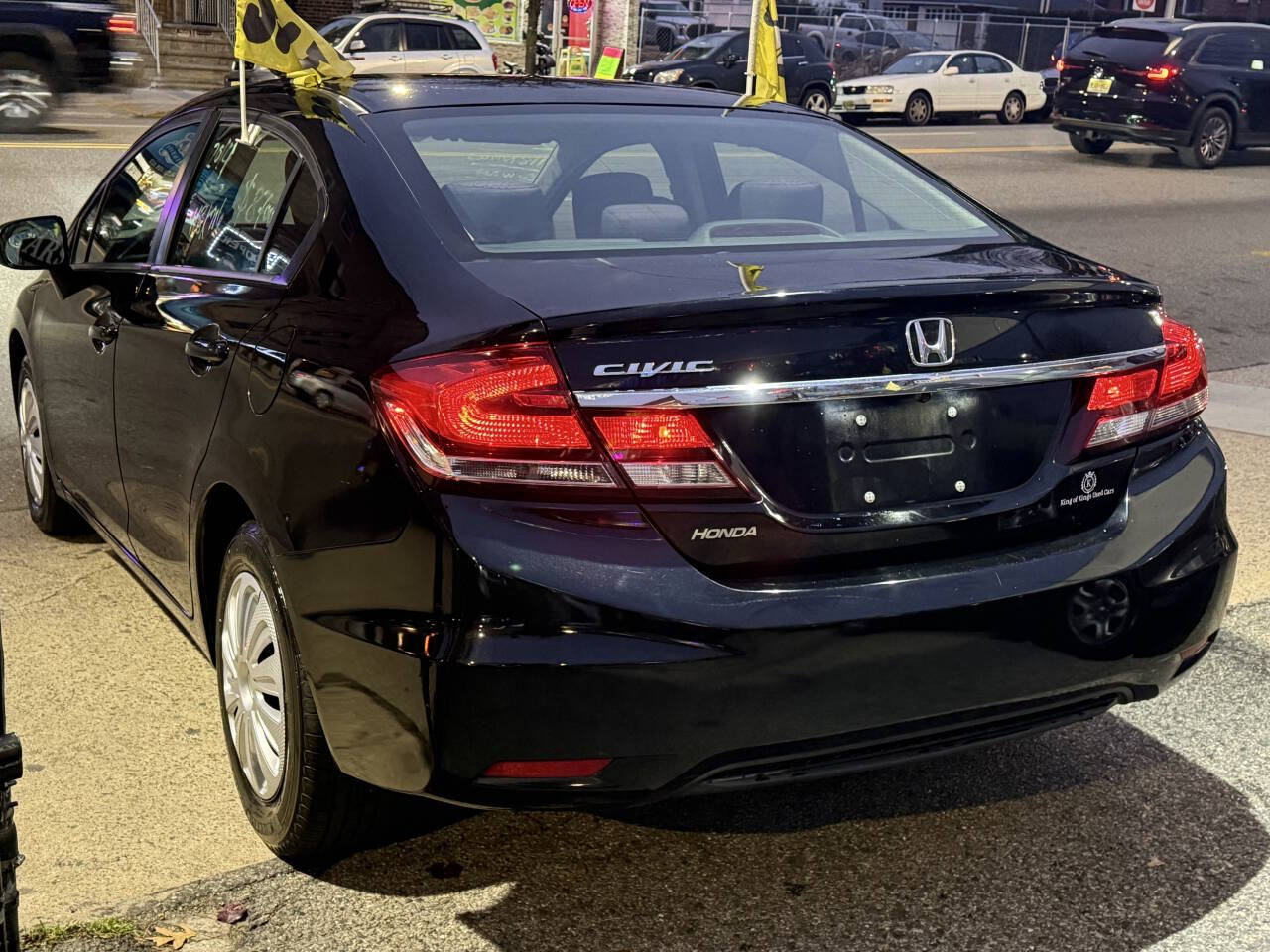 2014 Honda Civic LX 4dr Sedan CVT - Black exterior view 8