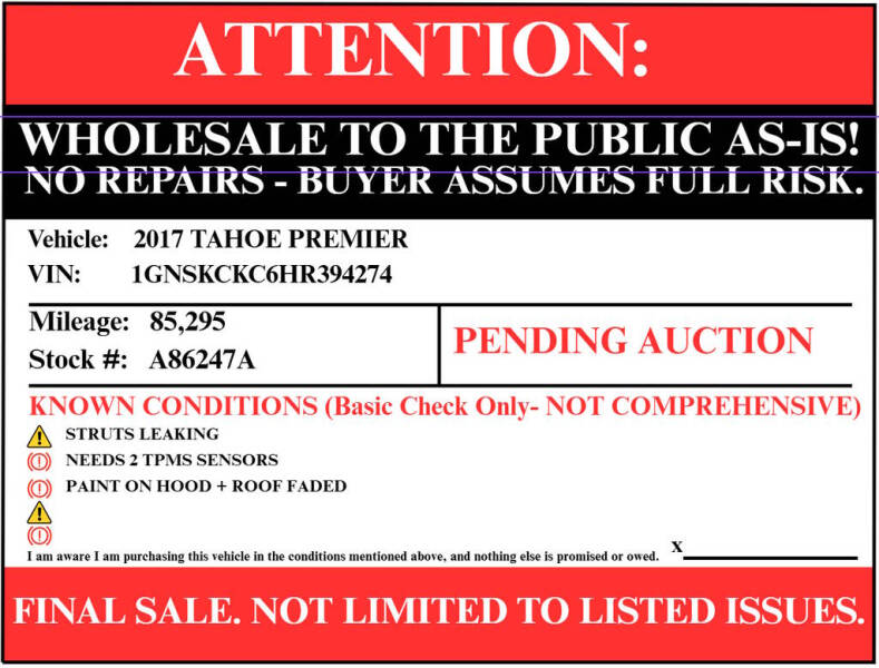 2017 Chevrolet Tahoe Premier