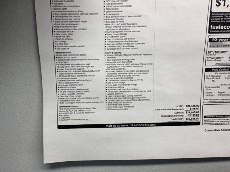 2020 Mitsubishi Outlander SEL