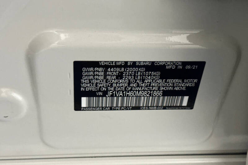 2021 Subaru WRX Limited