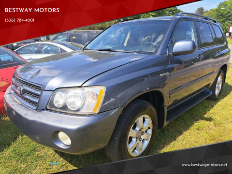 2003 Toyota Highlander for sale at BESTWAY MOTORS in Winston Salem NC