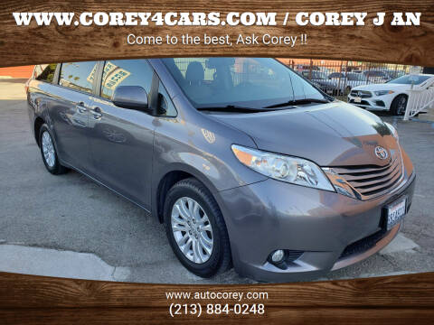 2017 Toyota Sienna for sale at WWW.COREY4CARS.COM / COREY J AN in Los Angeles CA