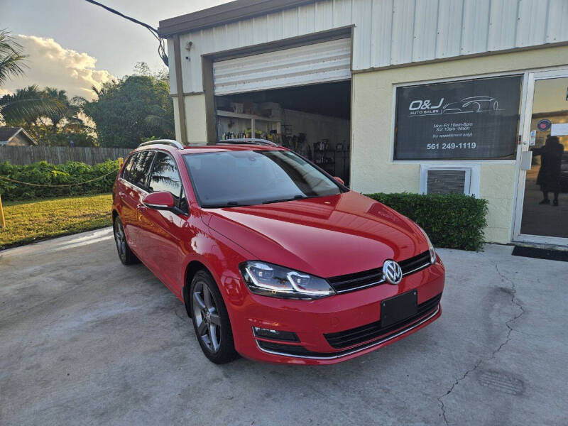 2015 Volkswagen Golf SportWagen for sale at O & J Auto Sales in Royal Palm Beach FL