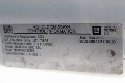 2021 Chevrolet Colorado Work Truck