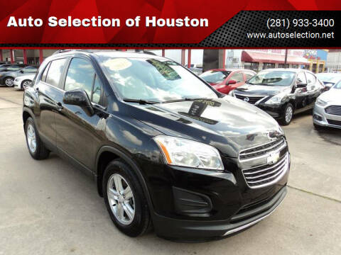 2015 Chevrolet Trax for sale at Auto Selection of Houston in Houston TX