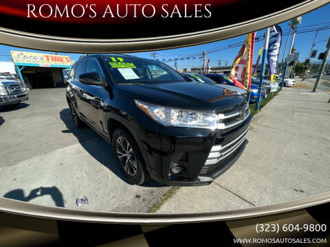 2019 Toyota Highlander for sale at ROMO'S AUTO SALES in Los Angeles CA