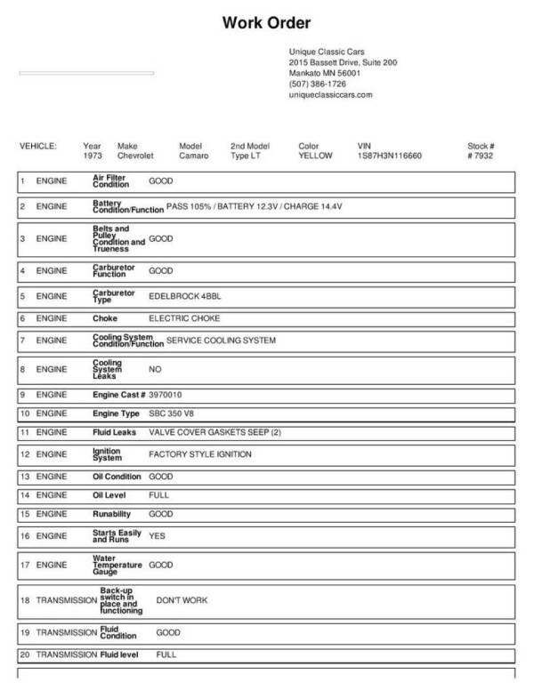 1973 Chevrolet Camaro
