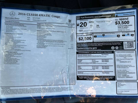 2016 Mercedes-Benz CLS CLS 550 4MATIC