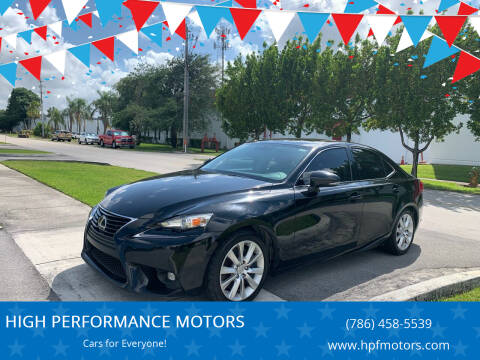 2016 Lexus IS 300 for sale at HIGH PERFORMANCE MOTORS in Hollywood FL