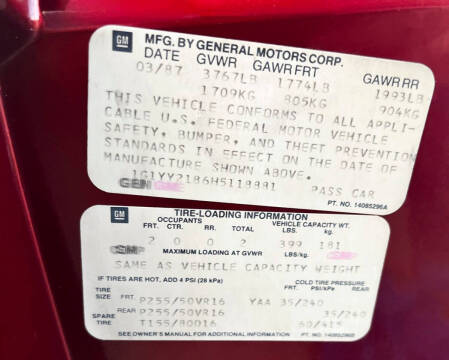 1987 Chevrolet Corvette