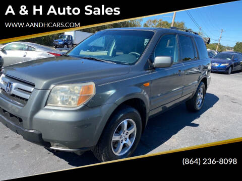 2007 Honda Pilot for sale at A & H Auto Sales in Greenville SC